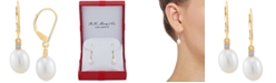 Macy's Cultured Freshwater Pearl Earrings (8mm) in 10k Gold & White Gold